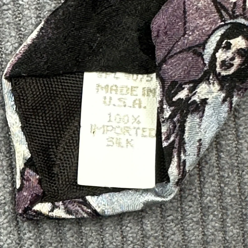 Vintage 1992 Singin in the Rain Silk Tie American Film Classic Movie Promo Black